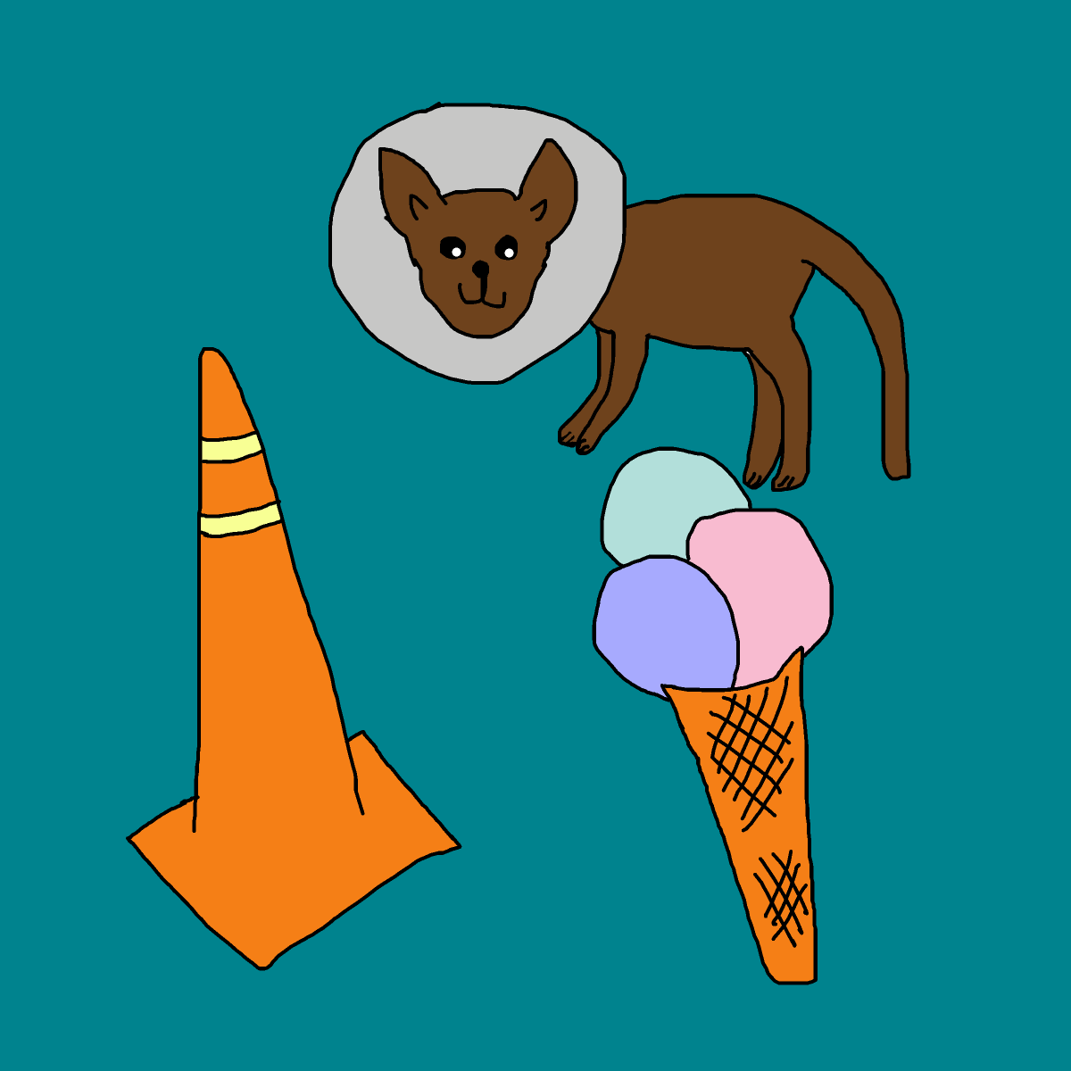 Cone drawing by krissywissy