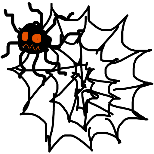 Spider Web drawing by mikestam195
