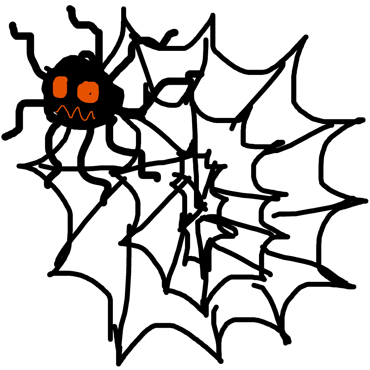 Spider Web drawing by mikestam195