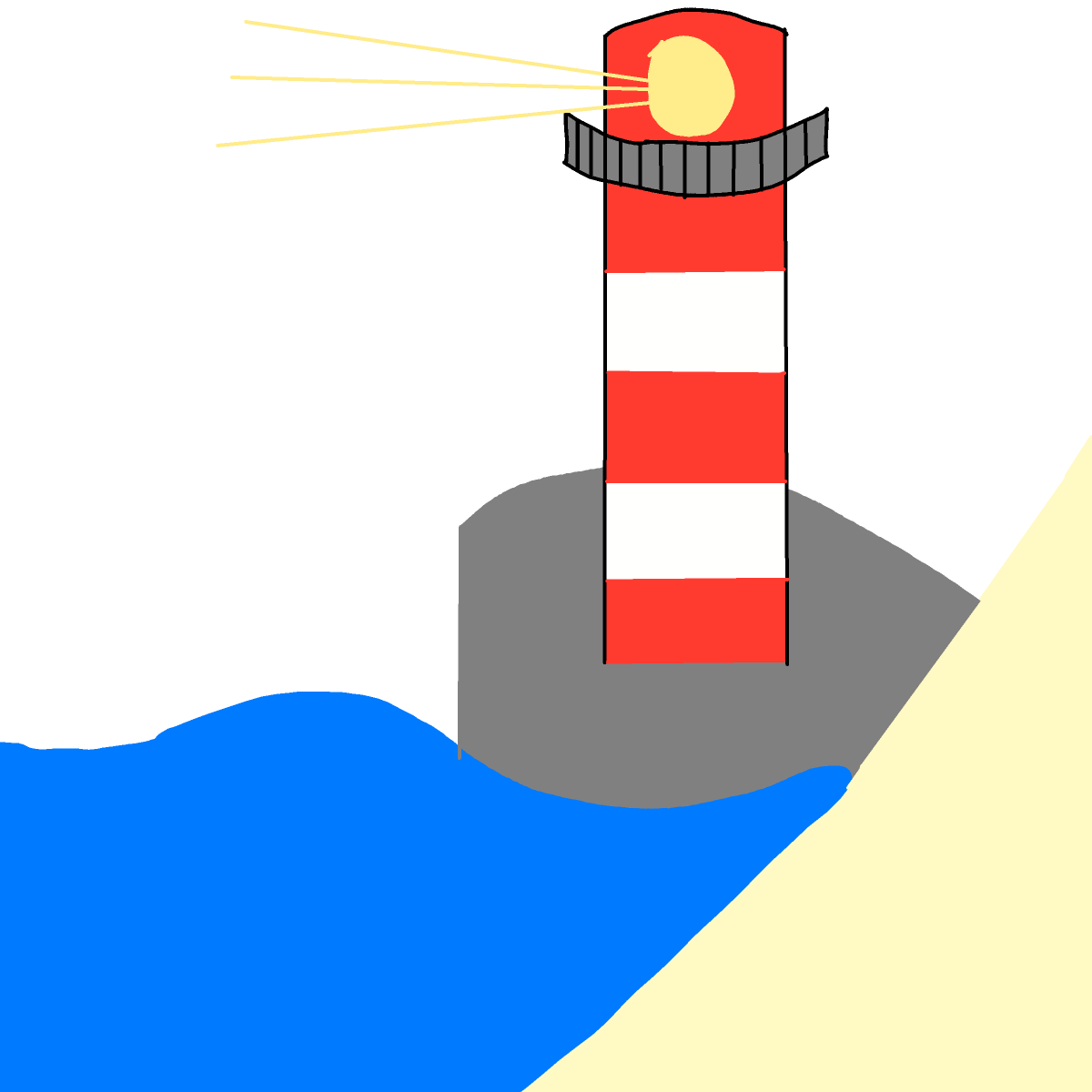 Lighthouse drawing by Cwis448