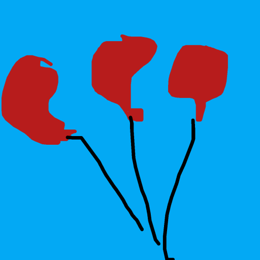 Balloons drawing by notquiteham