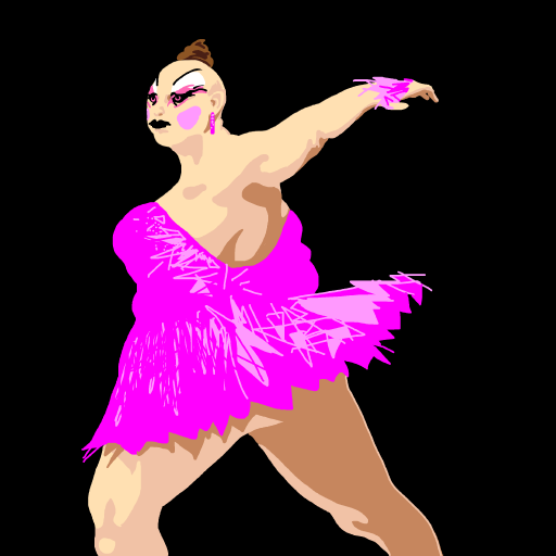 Dancing Flamingo drawing by koko_b_where