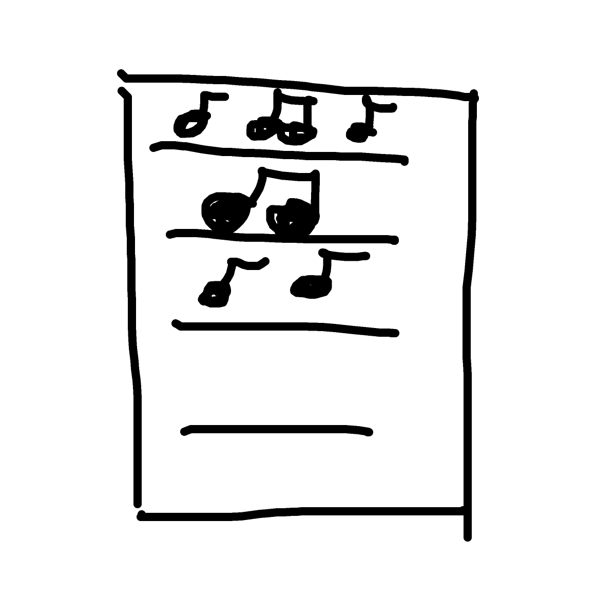 Sheet Music drawing by pearl-teal-tech