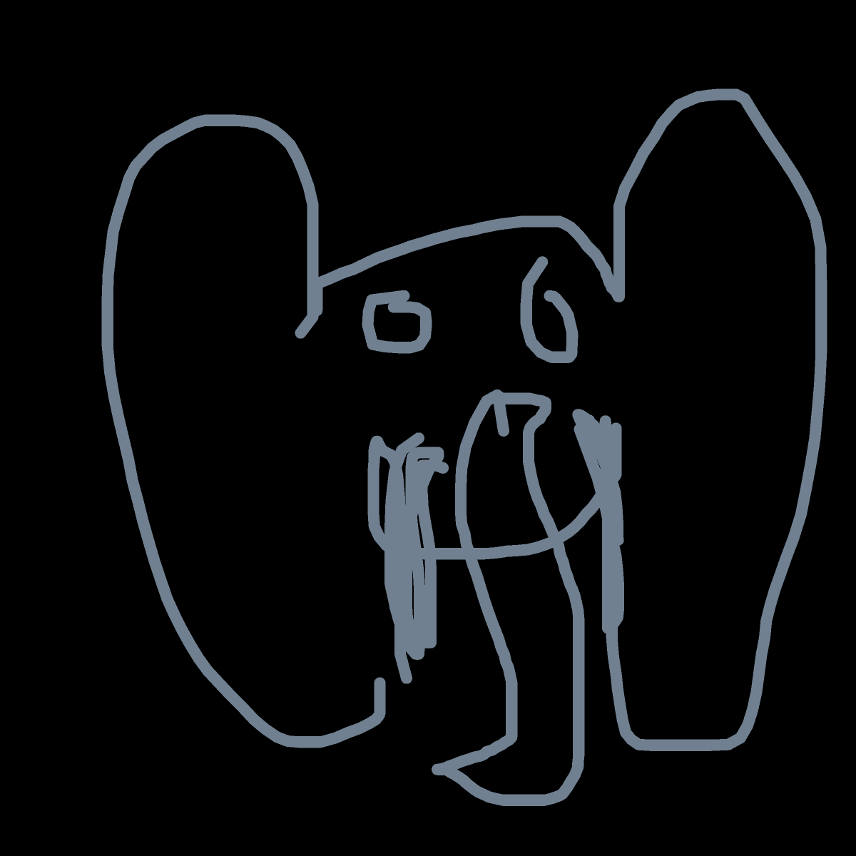 Elephant drawing by misha