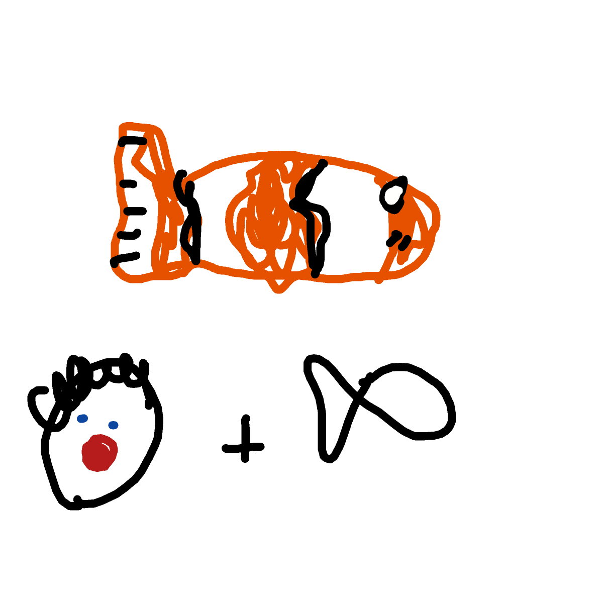 Clownfish drawing by princess fiona