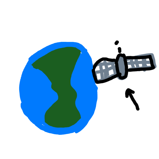 Satellite drawing by iron-wise-doodler