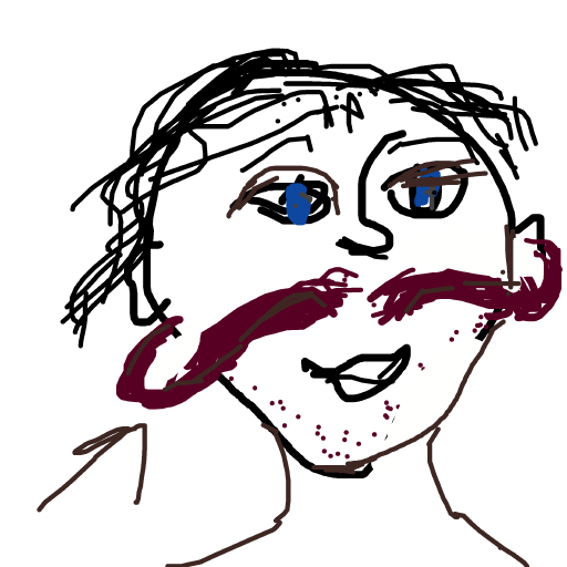 Mustache drawing by jivemarlin
