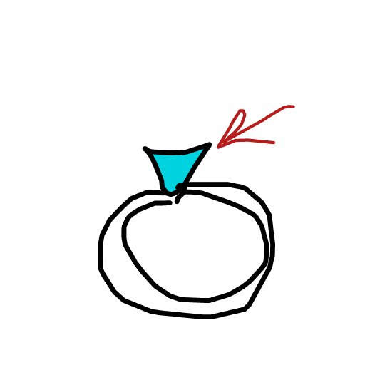 Diamond drawing by vale