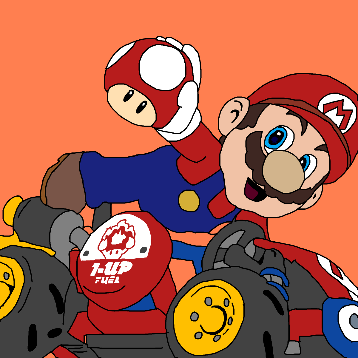Super Mushroom drawing by monthra