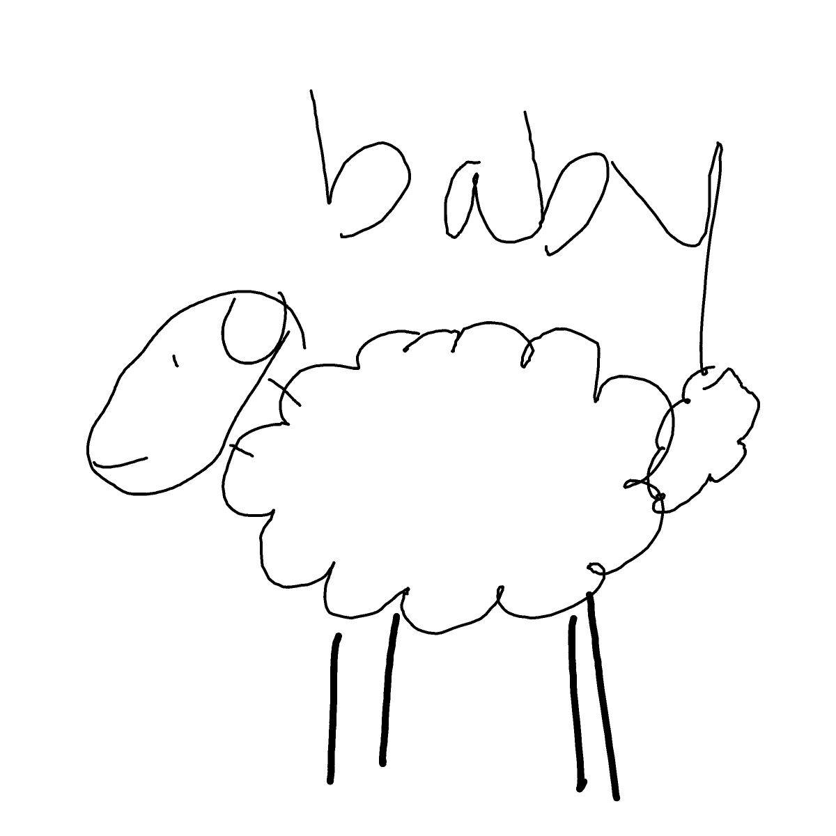 Lamb drawing by Shandi