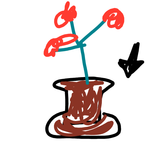 Flower Pot drawing by jade-edge-shape