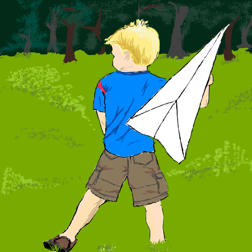 Paper Airplane drawing by nuchalant