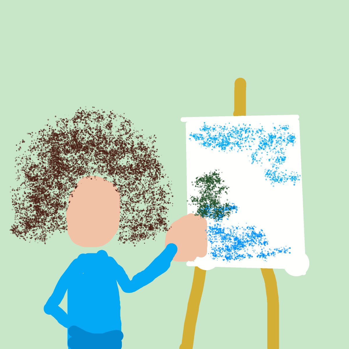 Bob Ross drawing by nice-draw-designer