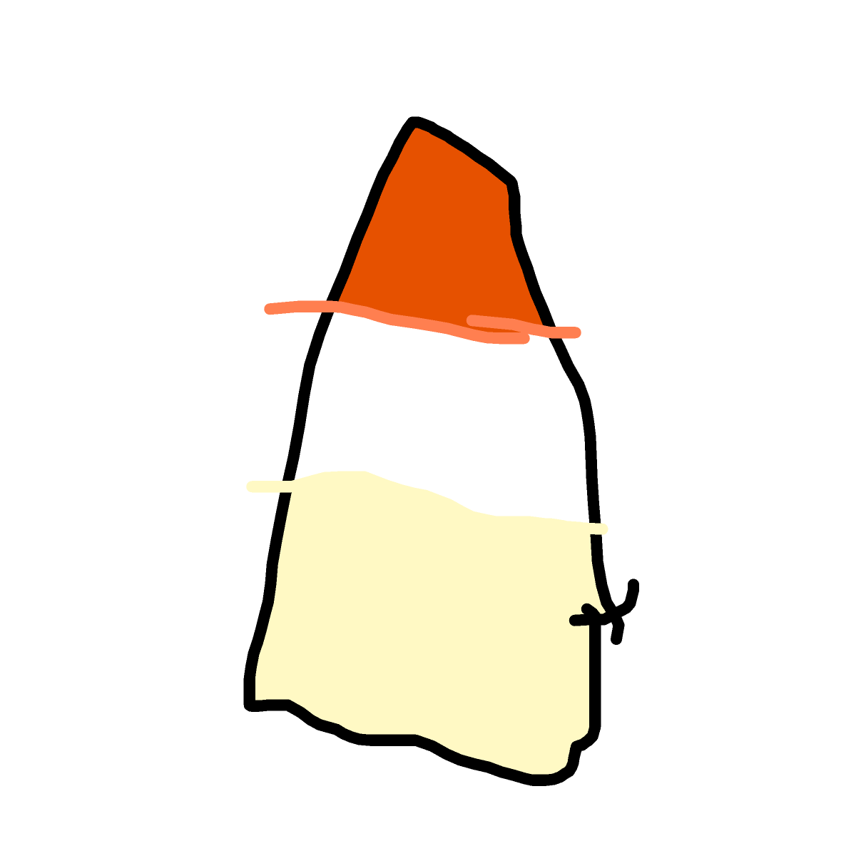 Candy Corn drawing by mikl pickle