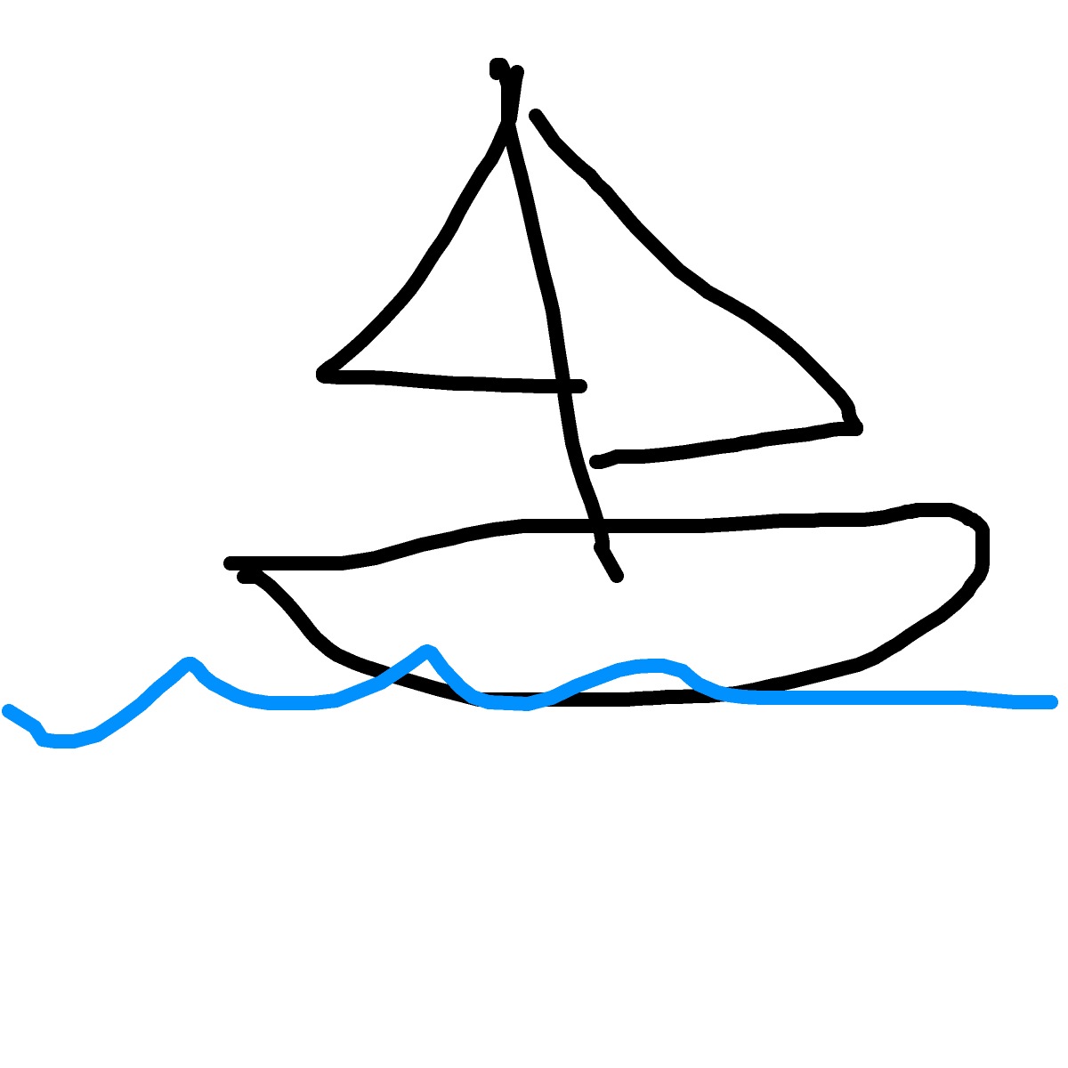 Sailboat drawing by mr inkwell