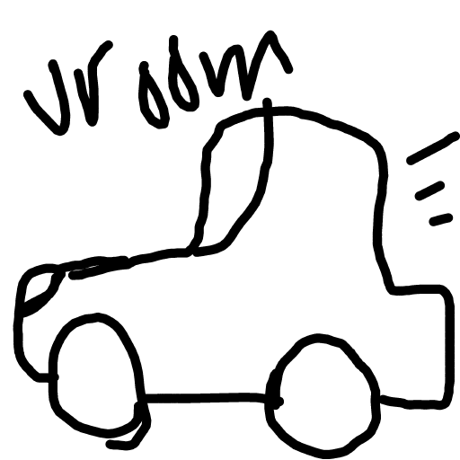 Car drawing by Bri3