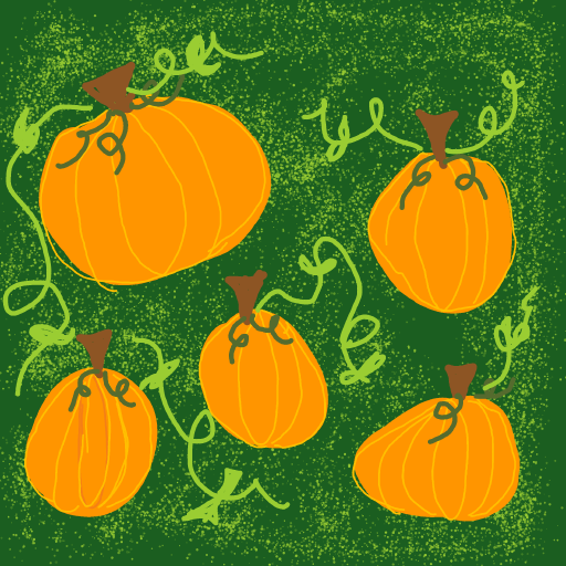 Pumpkin Patch drawing by omega-coral-shape