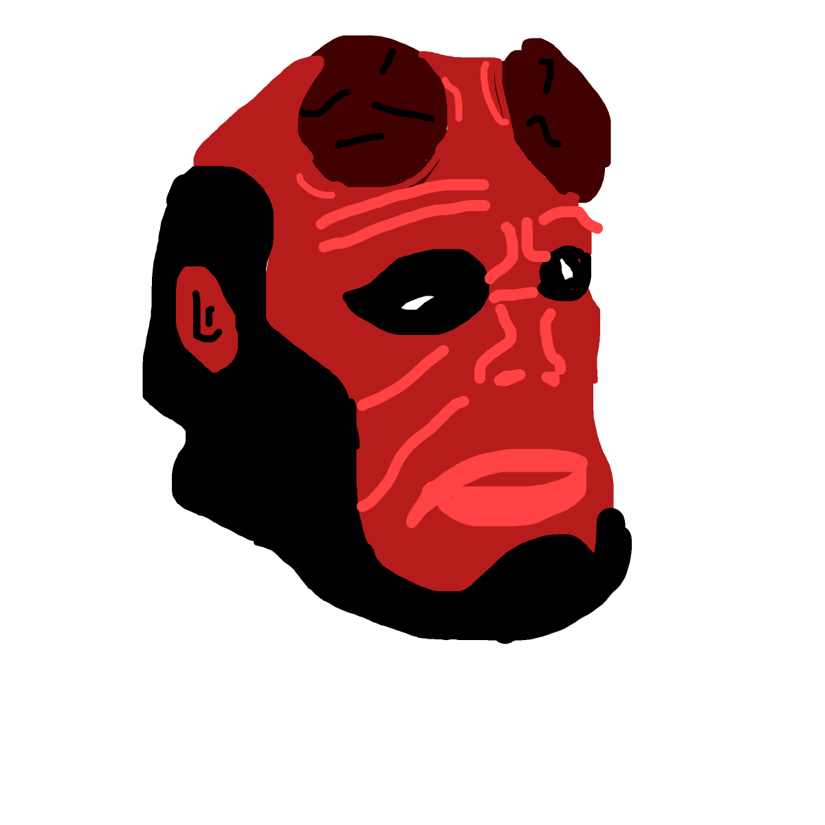 Hellboy drawing by countnicula