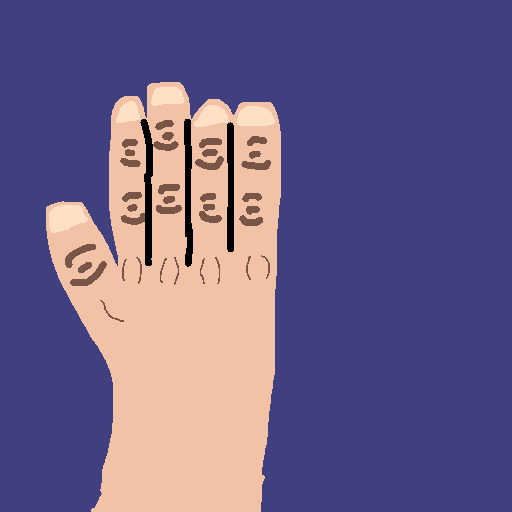 Hands drawing by pancakes palette