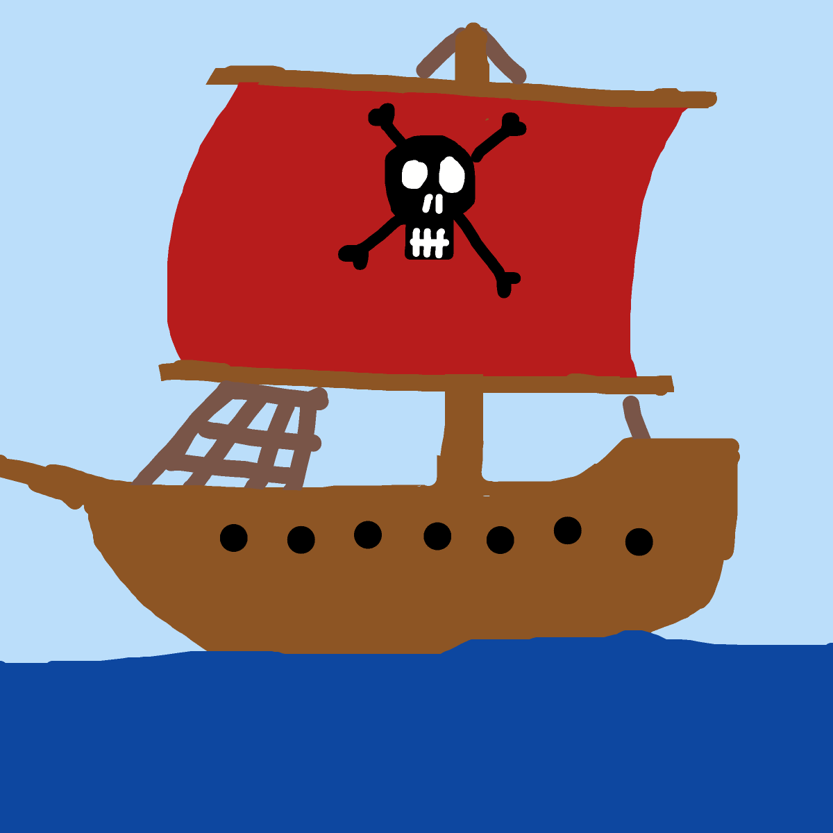 Pirate Ship drawing by navy-fine-loom