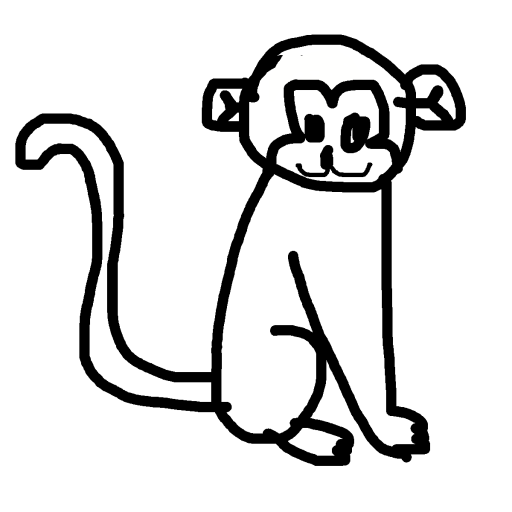 Monkey drawing by mikestam195