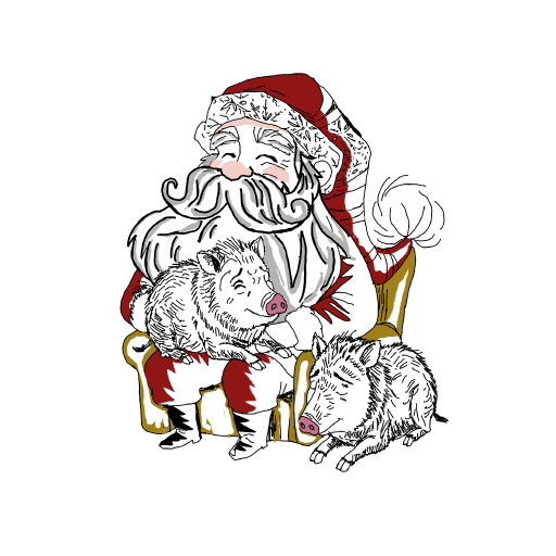 Santa drawing by Bridgitte