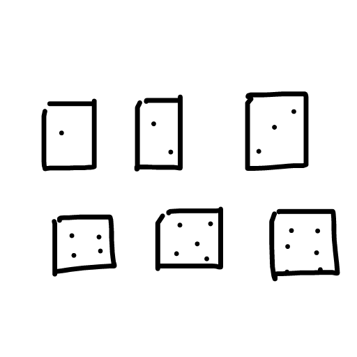Dice drawing by tirza