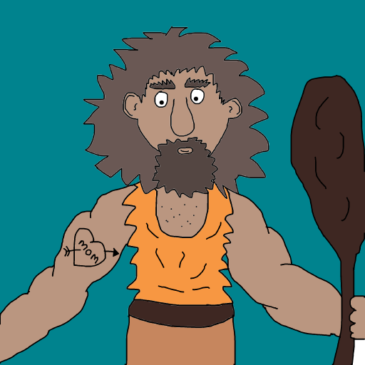 Caveman drawing