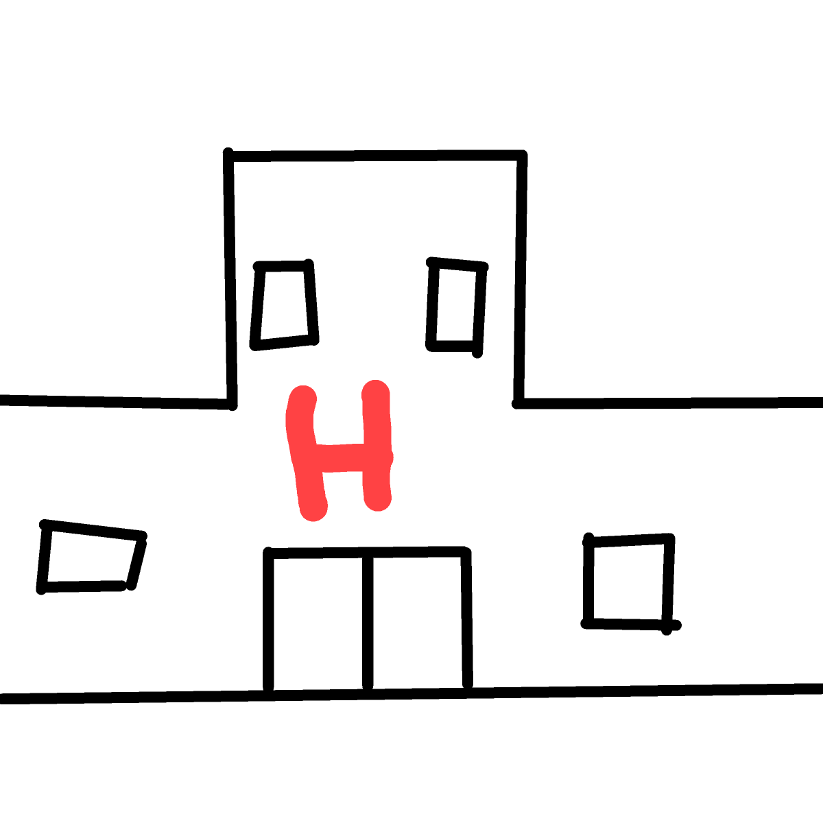 Hospital drawing by harryw