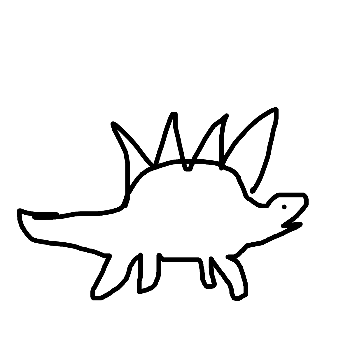 Stegosaurus drawing by juice