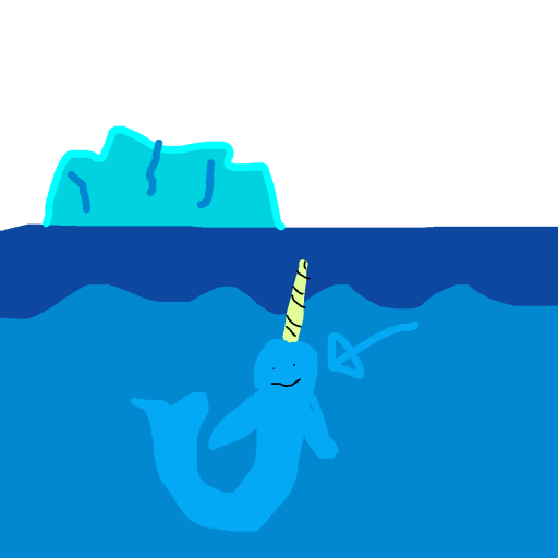 Narwhal drawing by bold-rich-world