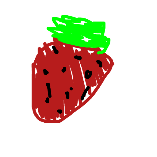 Strawberry drawing by led