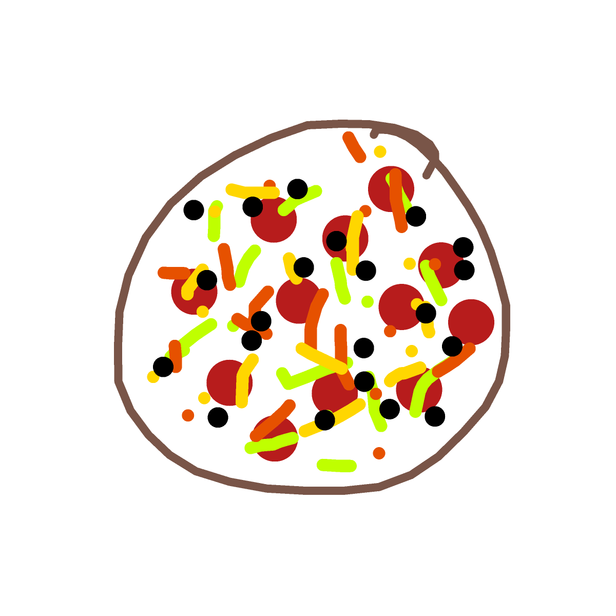 Pizza drawing by warm-light-boss