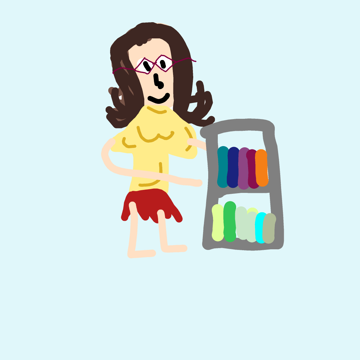 Librarian drawing by Fih