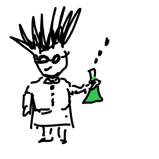 Scientist drawing by Shew
