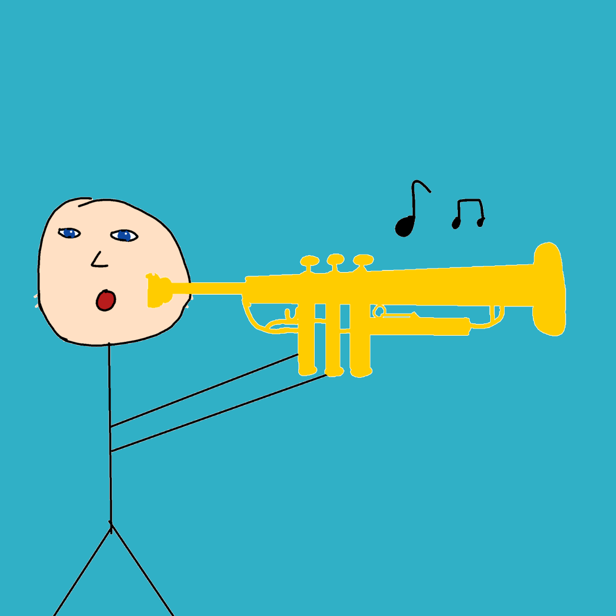 Trumpet drawing by Cwis448