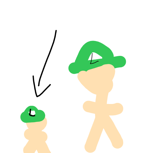 Baby Luigi drawing by pixel-fine-earth