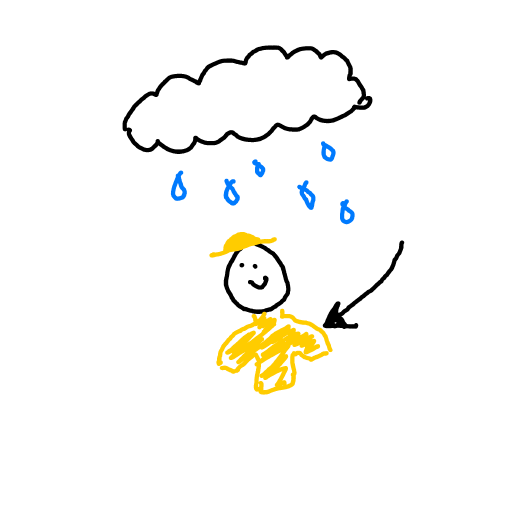 Raincoat drawing by fresh-paint-king