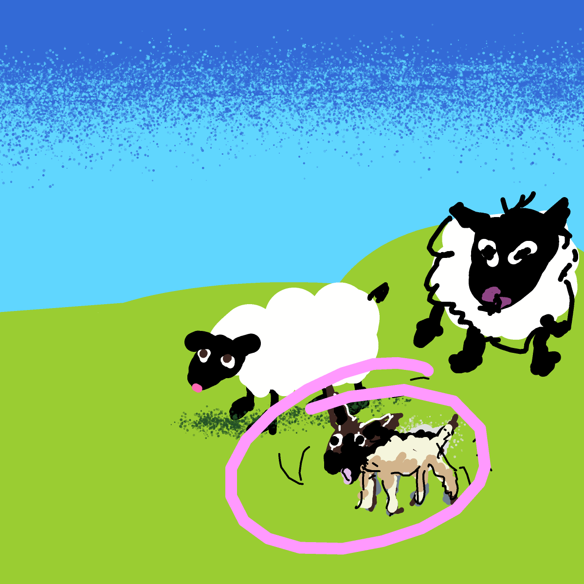 Lamb drawing by Zizzle Bean
