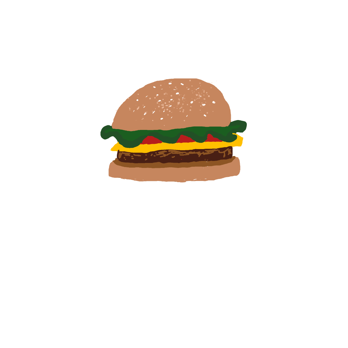Burger drawing by mely