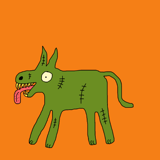 Zombie Dog drawing by krissywissy
