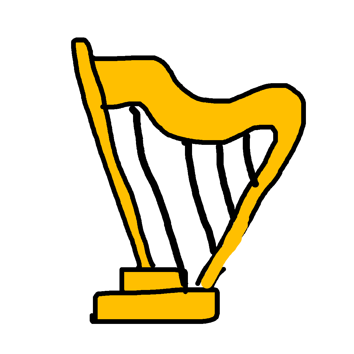 Harp drawing by mikestam195