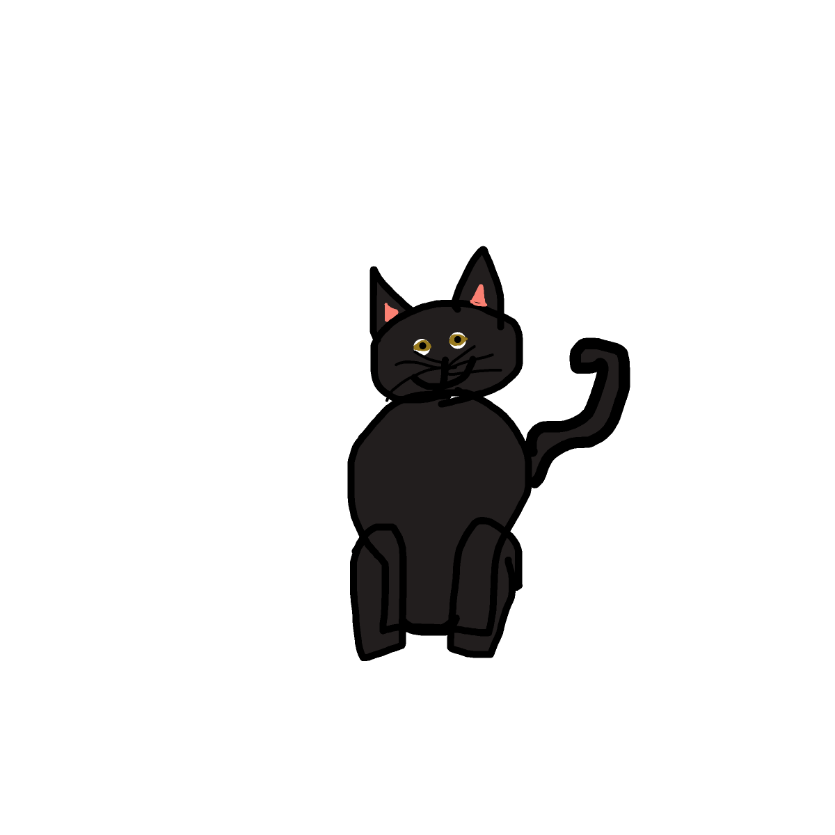 Black Cat drawing by clear-cyan-drive