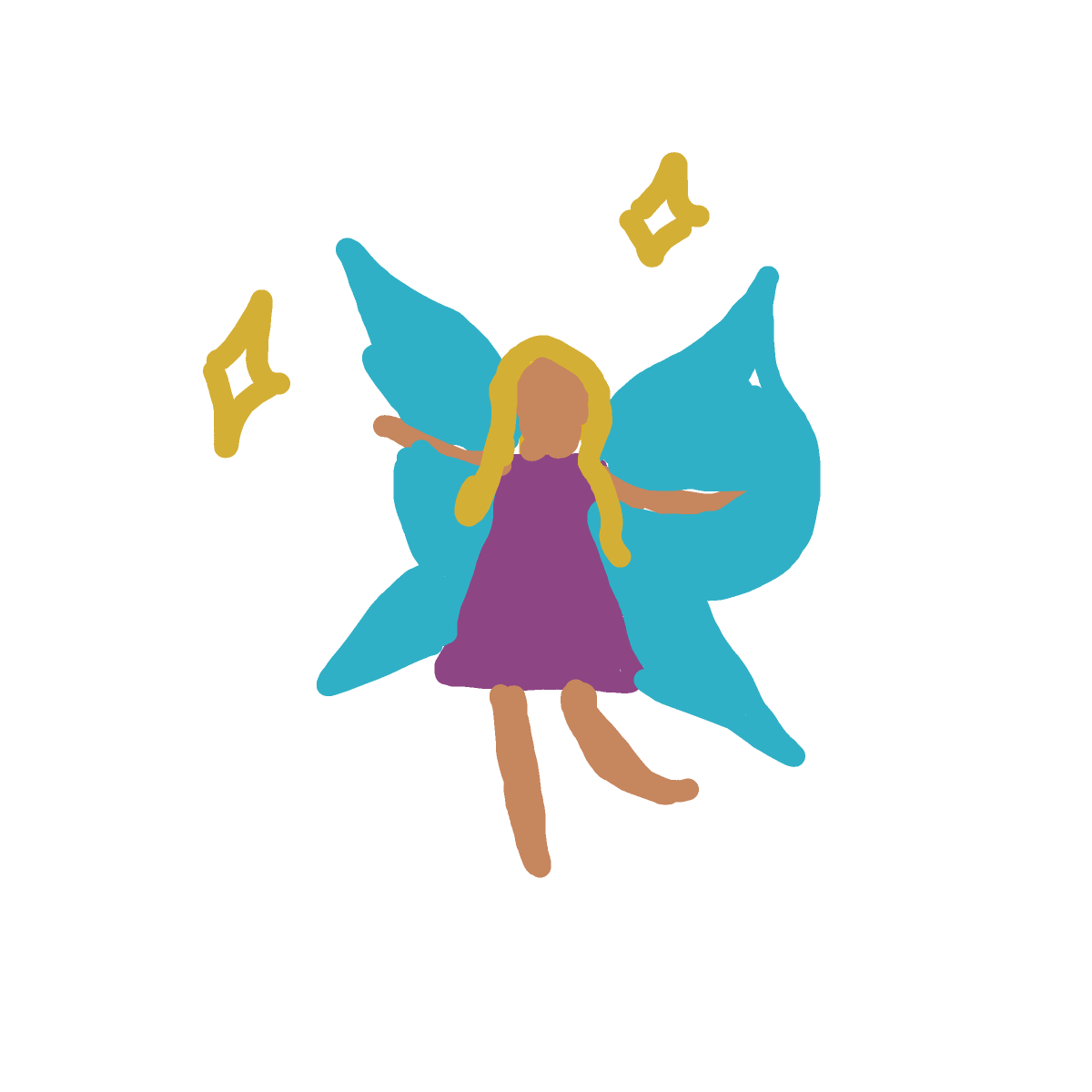 Fairy drawing by solid-plus-peak