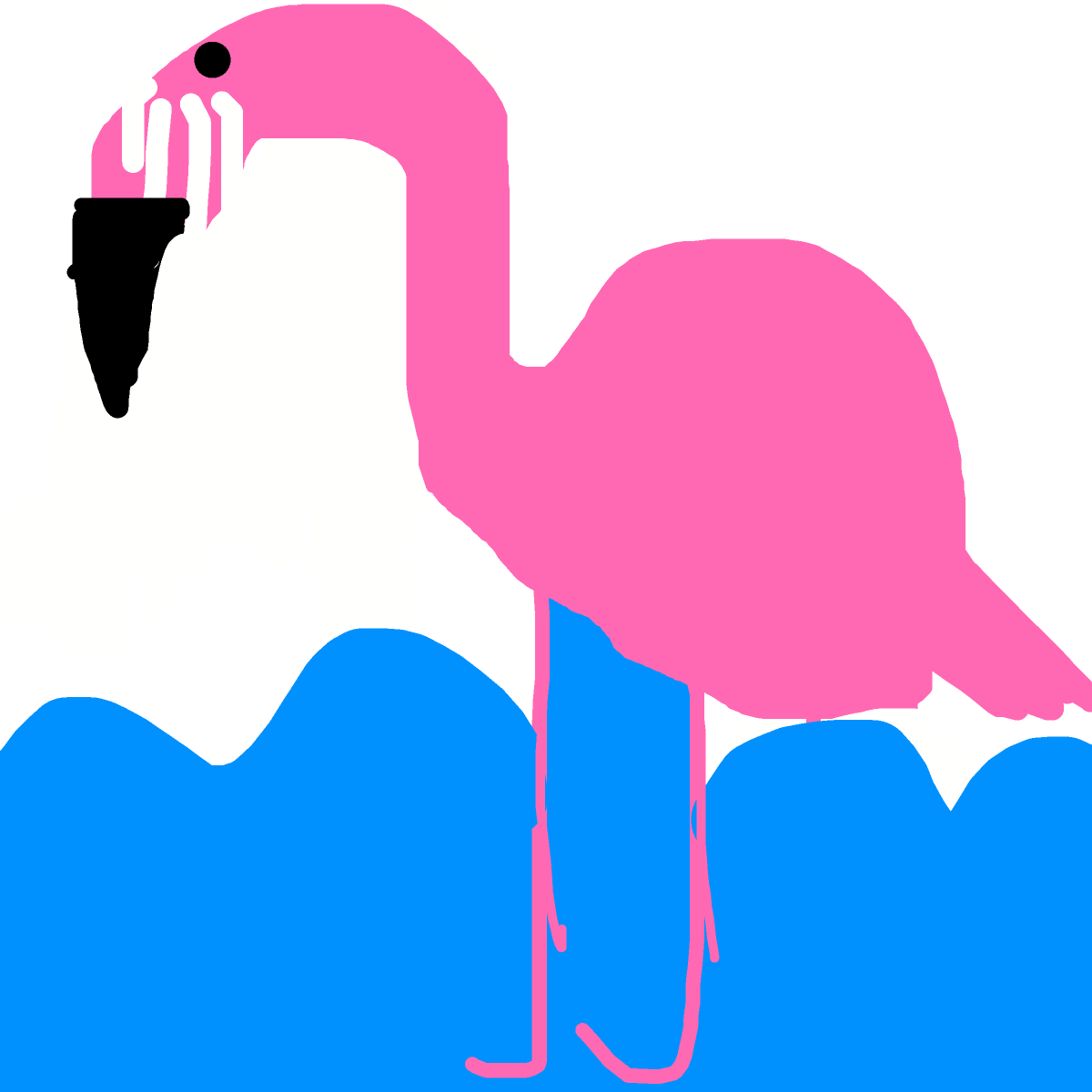 Flamingo drawing by carla