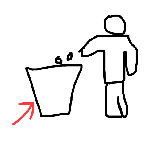 Litter Bin drawing by drewbenruben