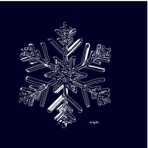 Snowflake drawing by Bridgitte
