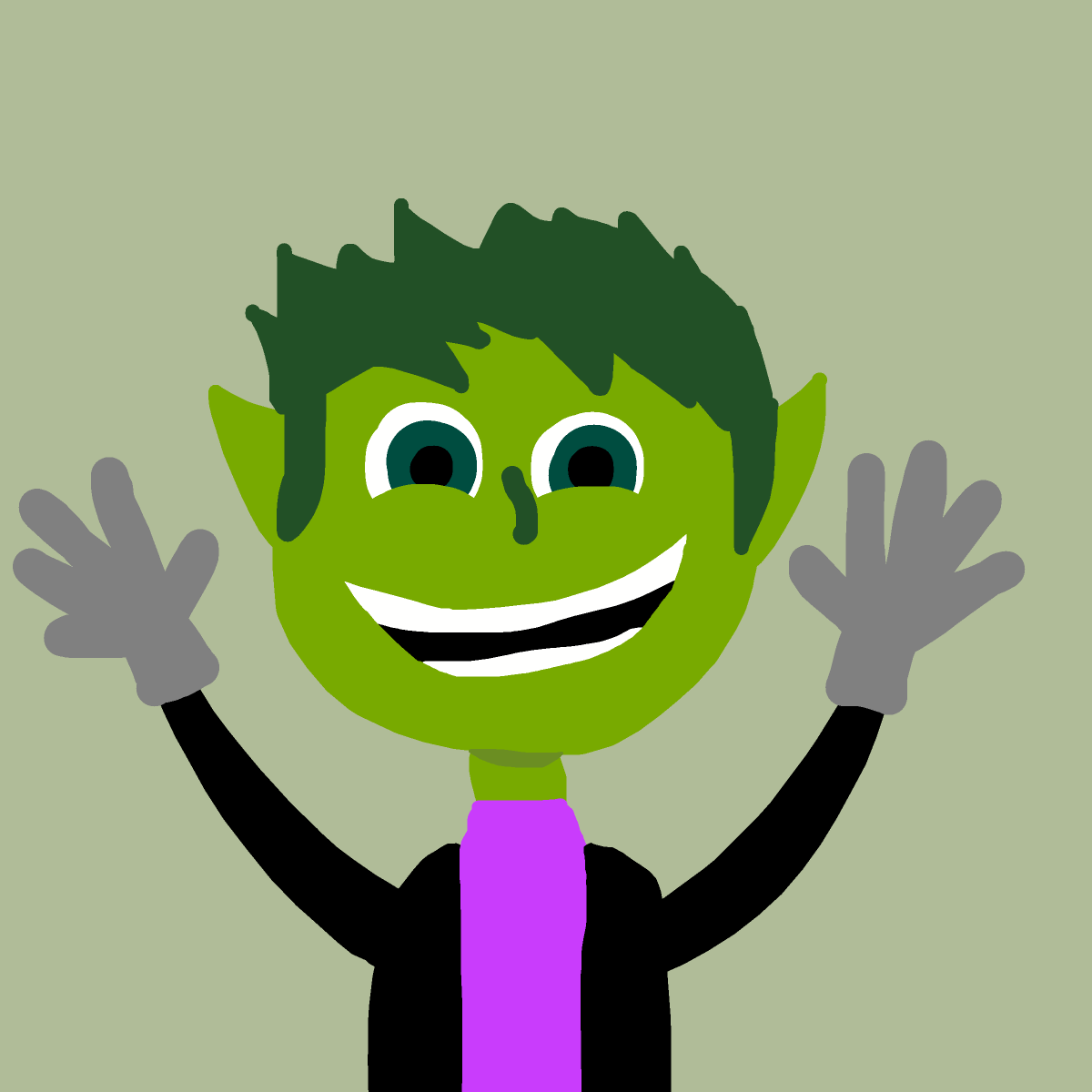Beast Boy drawing by jashezilla