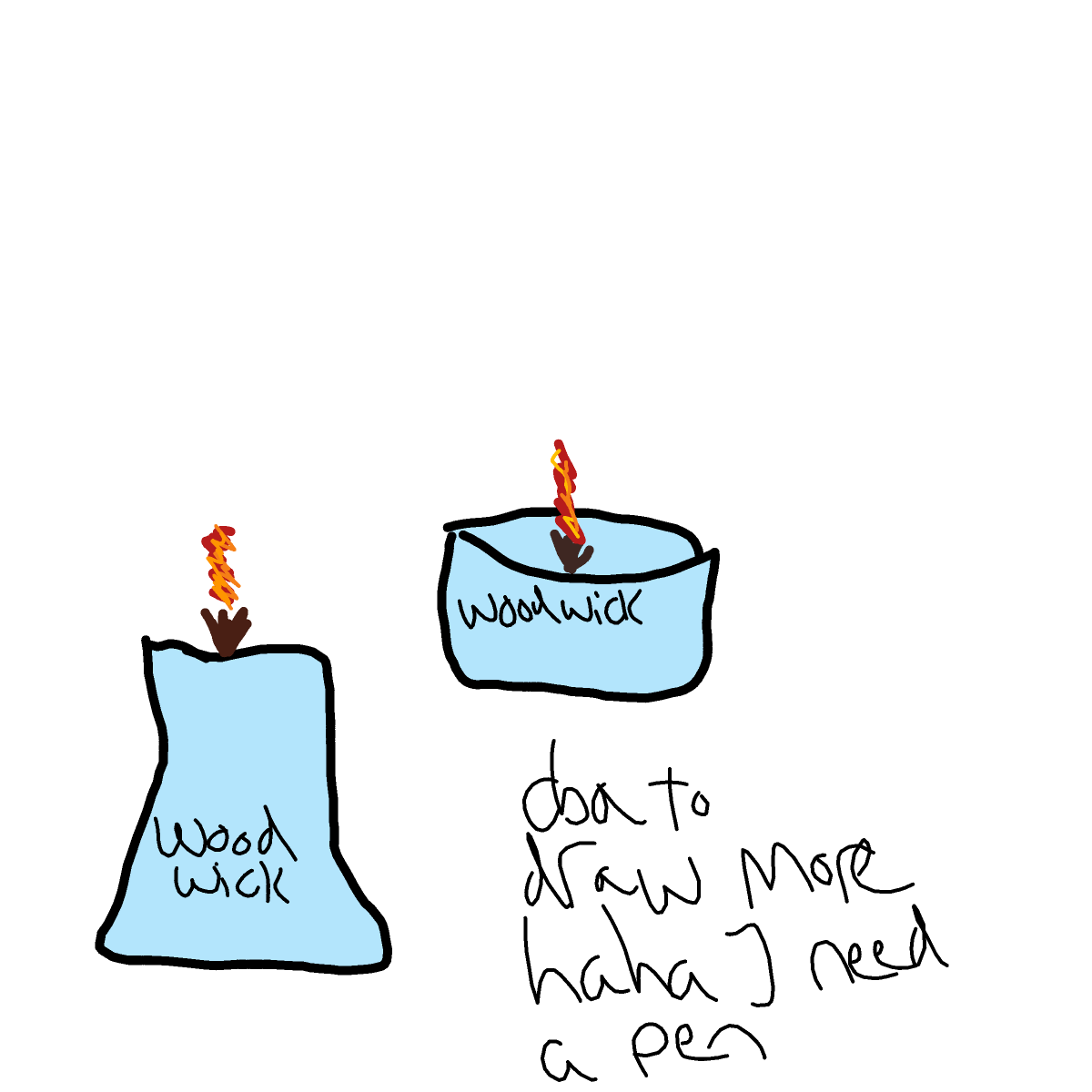 Candles drawing by KevinFaber