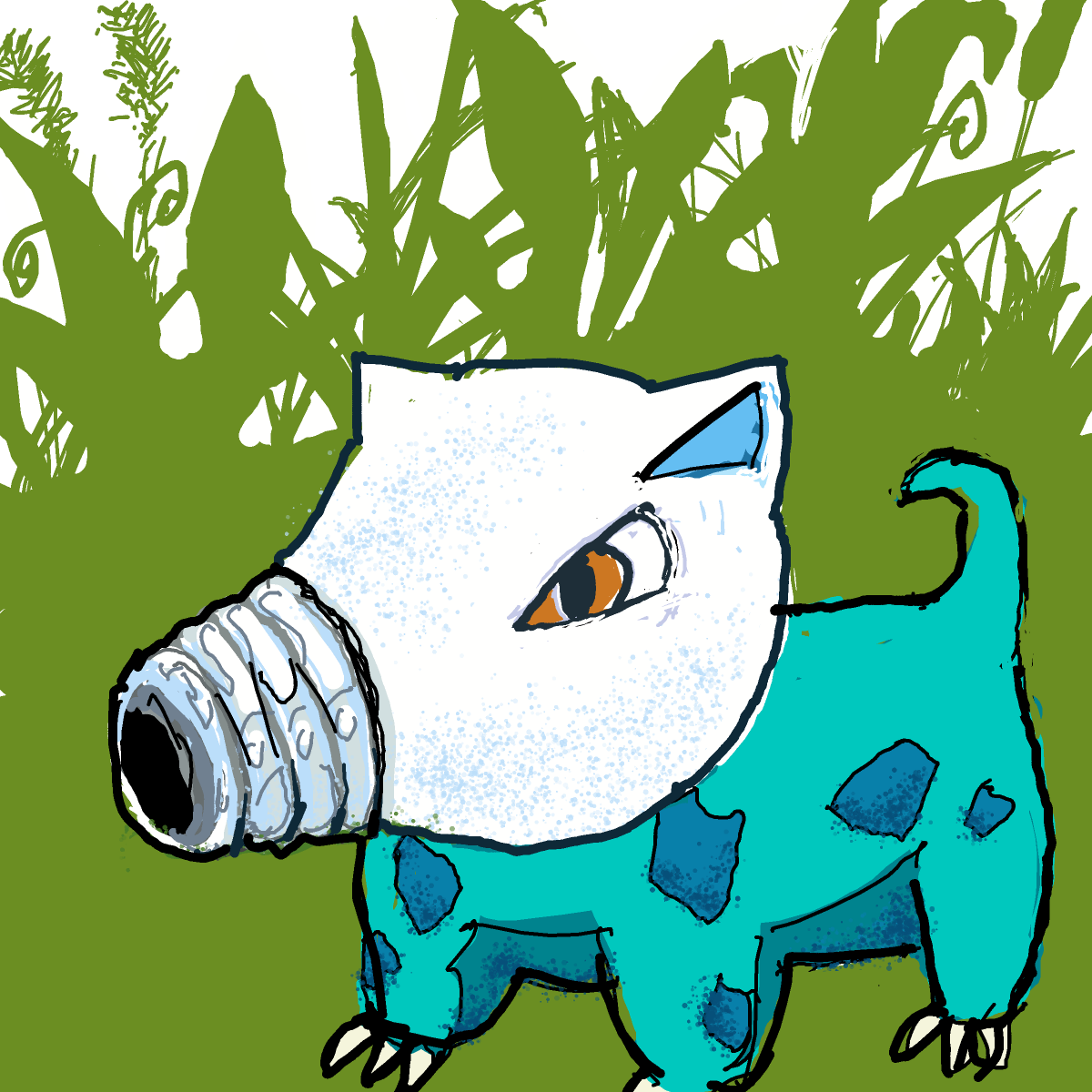 Bulbasaur drawing by Zizzle Bean